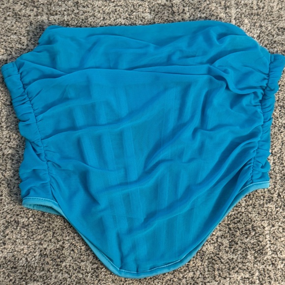 Tic Toc sz S bright blue mesh corset strapless top - Picture 1 of 13